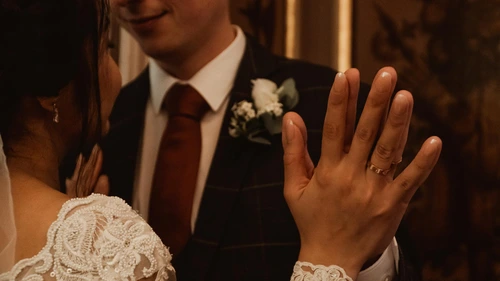 couple having their first dance after their ceremony